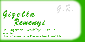 gizella remenyi business card